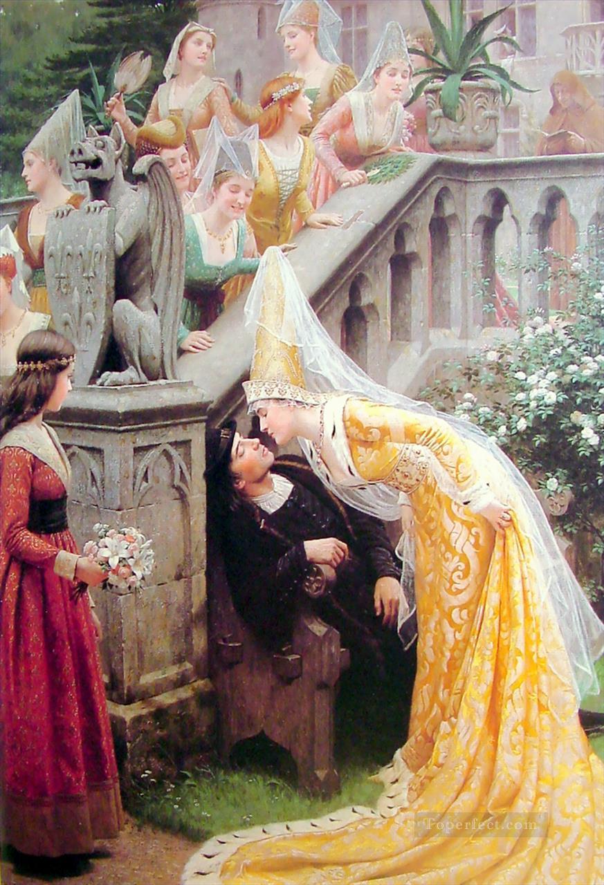 アラン・シャルティエの歴史的摂政エドモンド・レイトン油絵